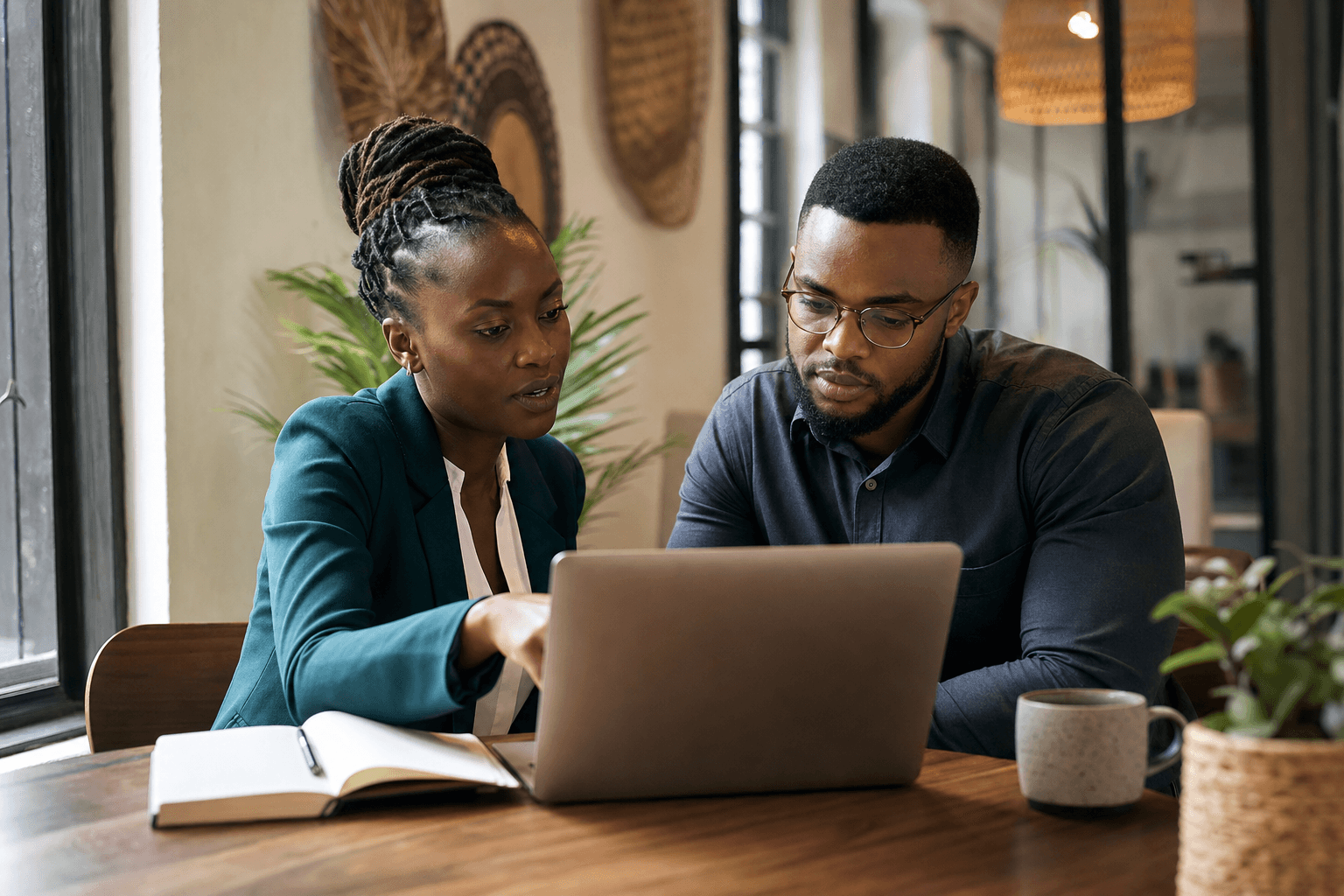 A focused professional coaching conversation